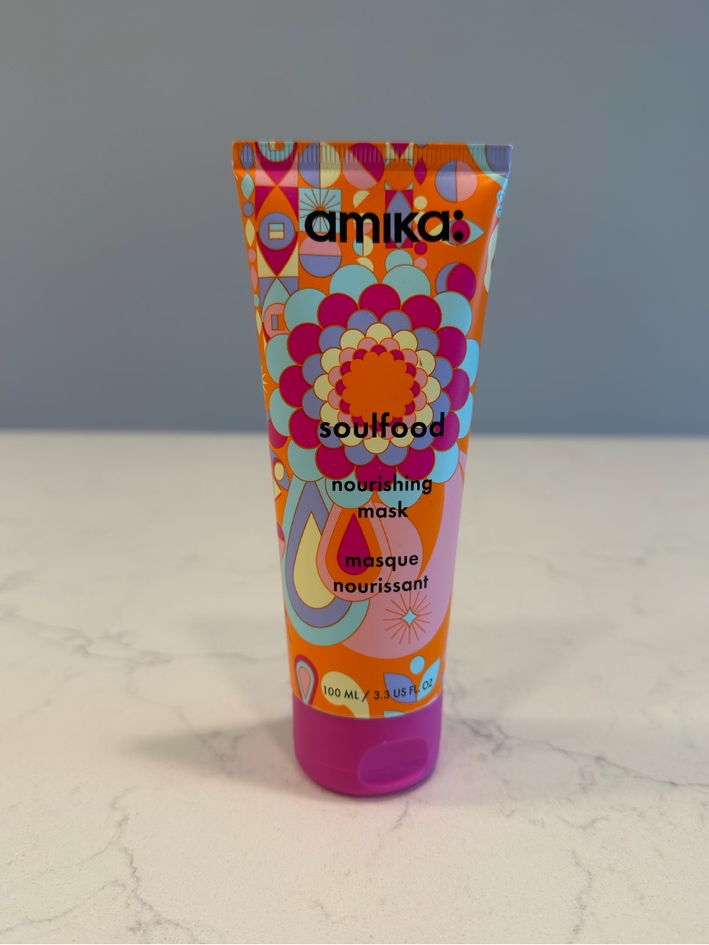 amika Soulfood Nourishing Mask - Orange, Pink, Blue